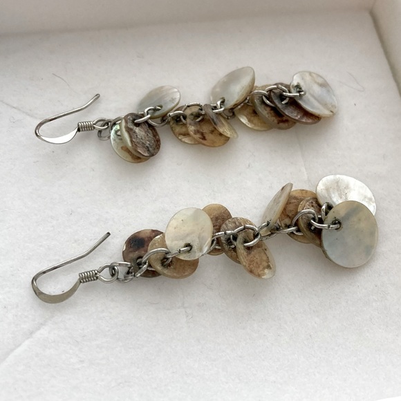 Anthropologie Mother of Pearl Drop Earrings - Picture 4 of 4